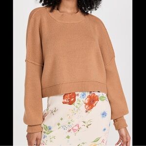Free People Easy Street Crop Ribbed Pullover